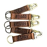 Personalized, Engraved Distressed Leather Keychain The San Ann by Left Coast Original