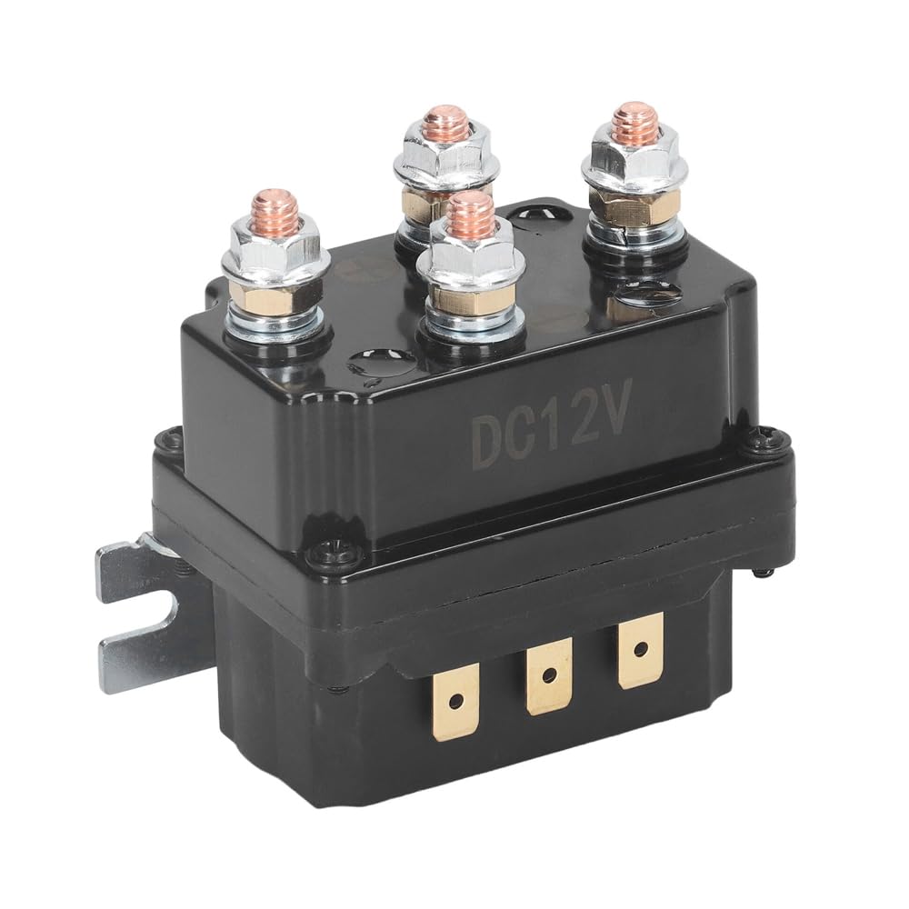 Sarini Relè per verricello con Controller, Kit Telecomando Wireless per verricello 12V 250A Interruttore contattore relè per verricello per Veicoli industriali