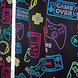 OHS Gaming Curtains, Blackout Eyelet Curtains for Boys Bedroom Kids Decorative Home Accessories Two Panel Curtain Energy Saving Light Blocking - Black, 46" x 54" - Image 3