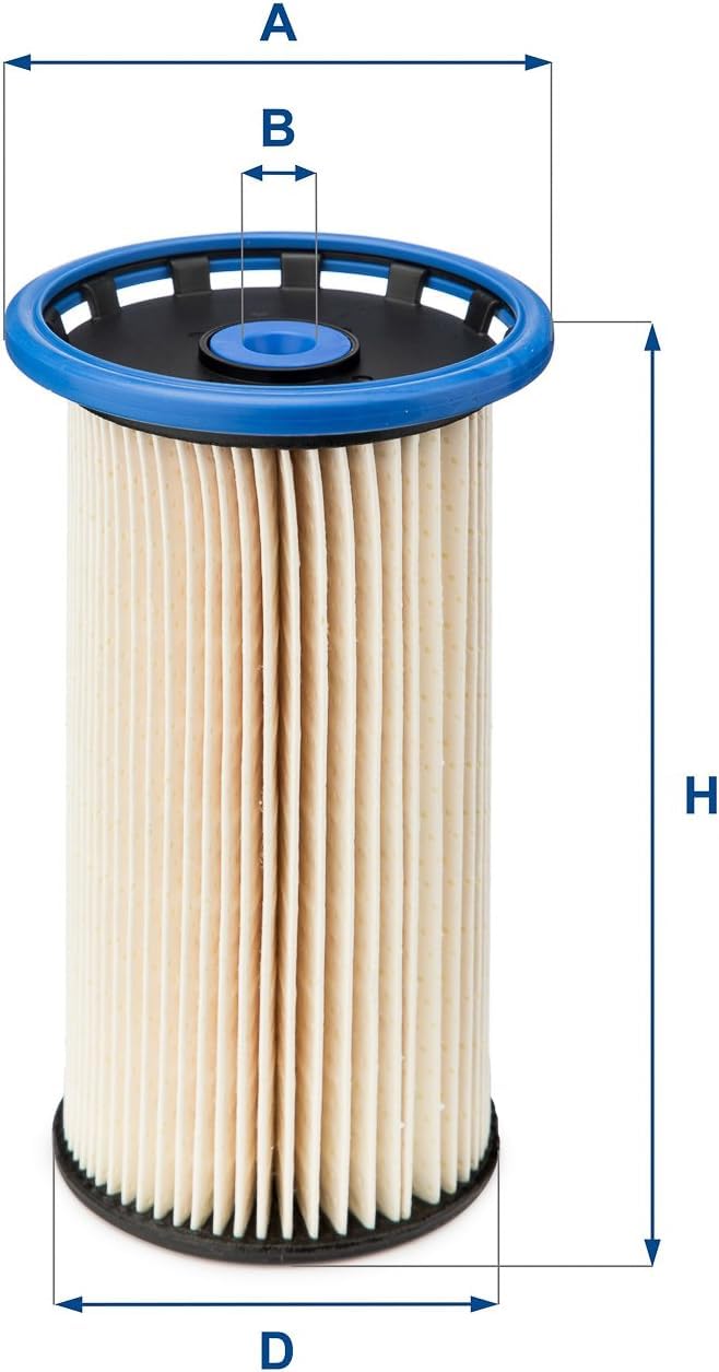 UFI Filters, Filtro Gasolio 26.038.00, Filtro Carburante per Ricambio, Adatto ad Auto, Applicabile su Diversi Modelli come Audi, Seat, Skoda e Volkswagen