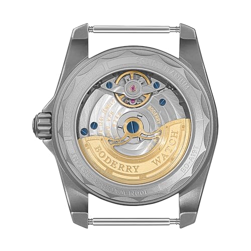 Image of BODERRY Automatic Watch for Men, Full Titanium Gray Field Watch, 72HR Power Reserve, 100M Waterproof, Sapphire Crystal, Luminous Hands-Voyager S72