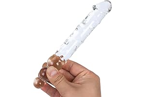Large Transparent Double Head Glass Dildo Crystal Penis Female Masturbation