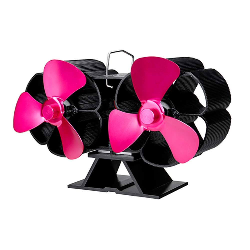 Ventilatore per fornello a Doppio Motore, Ventilatore per caminetto a 6 Pale per Piccolo Spazio su Legna/bruciatore a Legna/Stufa/Camino Nuovo Ventilatore appositamente proge