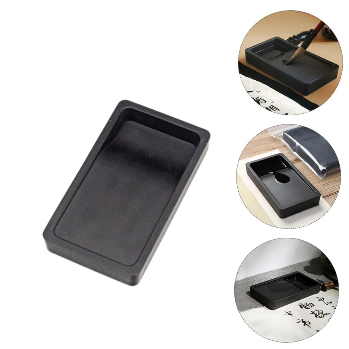 Operitacx 2-Sided Student Inkstone Calligraphy Supplies for Writing Pad and Calligraphy