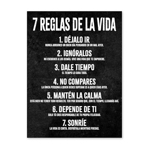 Póster de pared motivacional HoneyKICK decoración en blanco y negro para oficinas modernas