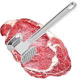 👑Conveniente y que ahorra mano de obra: procesamiento fácil y rápido de carne, cabeza de martillo con dos superficies de golpe diferentes. Relieve grueso y fino para acortar la carne sin afectar las fibras cárnicas. La cabeza del martillo es más pesada y el martillo ahorra más trabajo. Puedes hacer deliciosos bistecs fácilmente.
