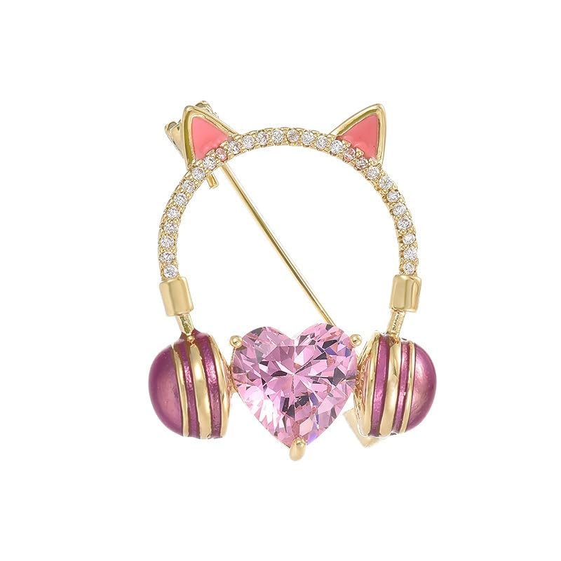 Image of Elegant Pearl Flower Designer Brooch Pins Broches Costume Jewelry For Women Fashion Christmas Gift (Headset)
