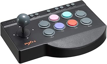 PXN 0082 Arcade Stick PC Street Fighter USB Arcade Stick for PS3/ PS4/ Xbox One/Xbox Series X/S/Switch/Window PC