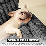 noviclass® Hundesofa Chaffar Hundebett | Orthopädische Matratze | Moderner Stil | Cord-Design Größen (Kohle, L (100cm))