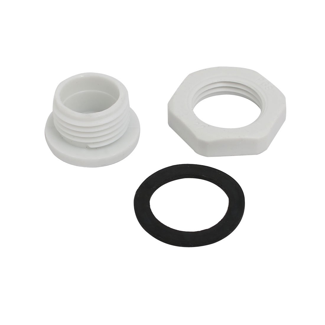 Sourcing Map Tapa de prensaestopas PG9 rosca macho nailon gris 10 piezas