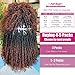 Afro Kinky-Curly Human Hair Bulk for Twist, Dreadlocks Making, Repairing and Extending Locs,100% Afro Kinkys Bulk Human Hair Ombre color, 50g/pack Can be Dyed (#30/1B/#30) (14inch)