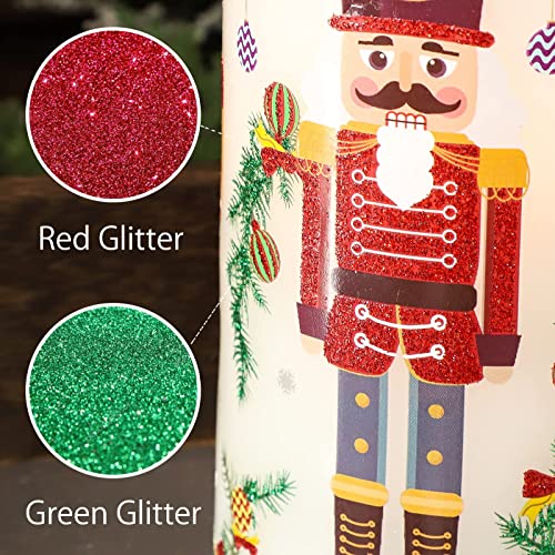 Image of MELTONE Nutcracker Christmas Flameless Candles Remote: Real Wax Flickering Battery Operated Candles - Home Party Bedroom Birthday Holiday Xmas Decorations