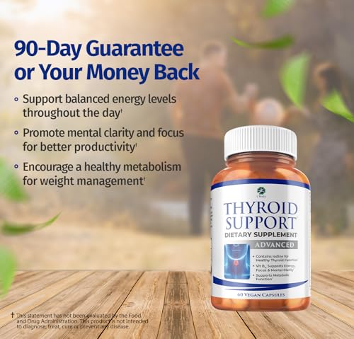 Image of 1 Body Thyroid Support Supplement, 90-Day Supply, 3 Pack with B12, Iodine, Zinc, Selenium, Ashwagandha, Non-GMO Vegetarian Formula