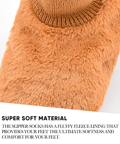Image of DICUIRD Women's Non-Slip Gripper Slipper Socks Boot House Slippers
