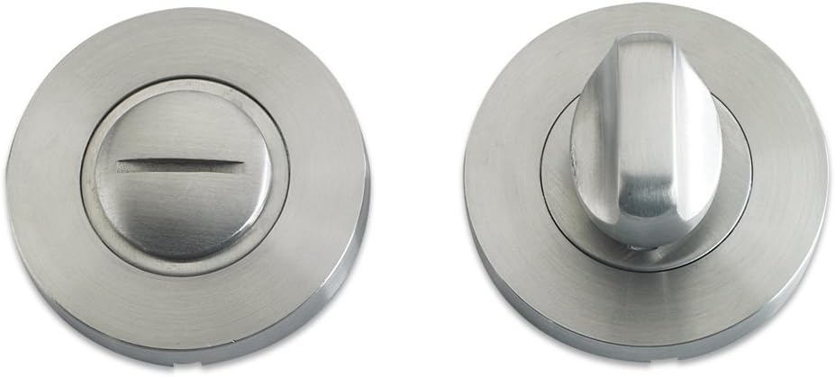 Zoo Hardware Privacy Lock Thumb Turn and Release in Stainless Steel - Satin Stainless Steel