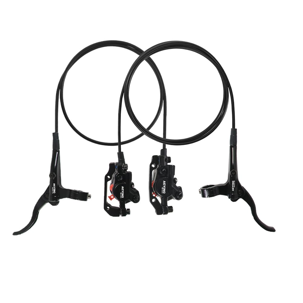 Kit freno a disco idraulico MTB, anteriore 800 mm, posteriore 1500 mm, set freni in lega di alluminio, pinze freno a 2 pistoni con adattatore universale is/PM / disco freno da 160 mm, per