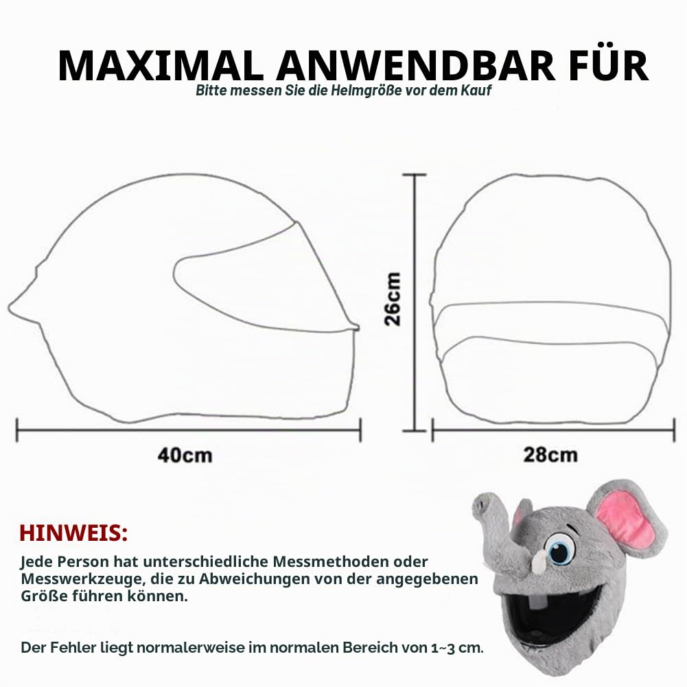 Helmschutz Kopfbedeckung Überzug Lustig Cartoon Tier Flauschig Plüsch Set Für Motorrad Vollgesichtsschutzhülle Trendige Helme Dekoration Helme Skizubehör Helme Lustige Abdeckung Co