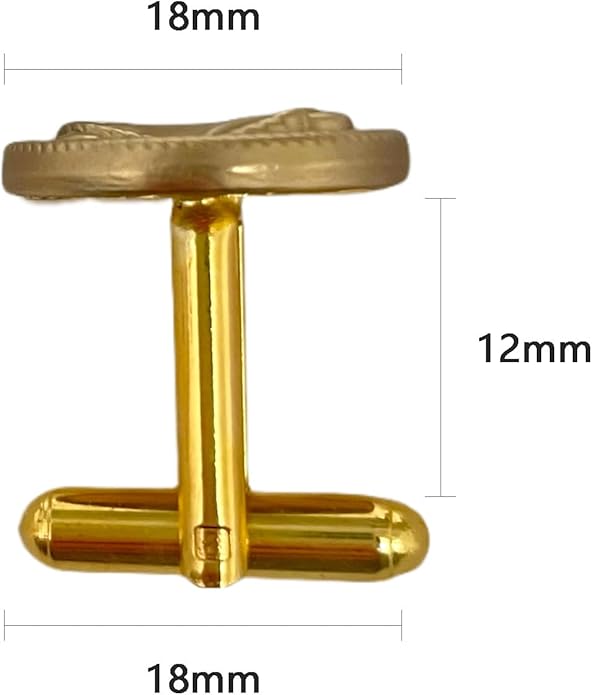 Mancornas Doradas Hombre Ancla Espiral Retro Elegante Ceremonia miniatura 7