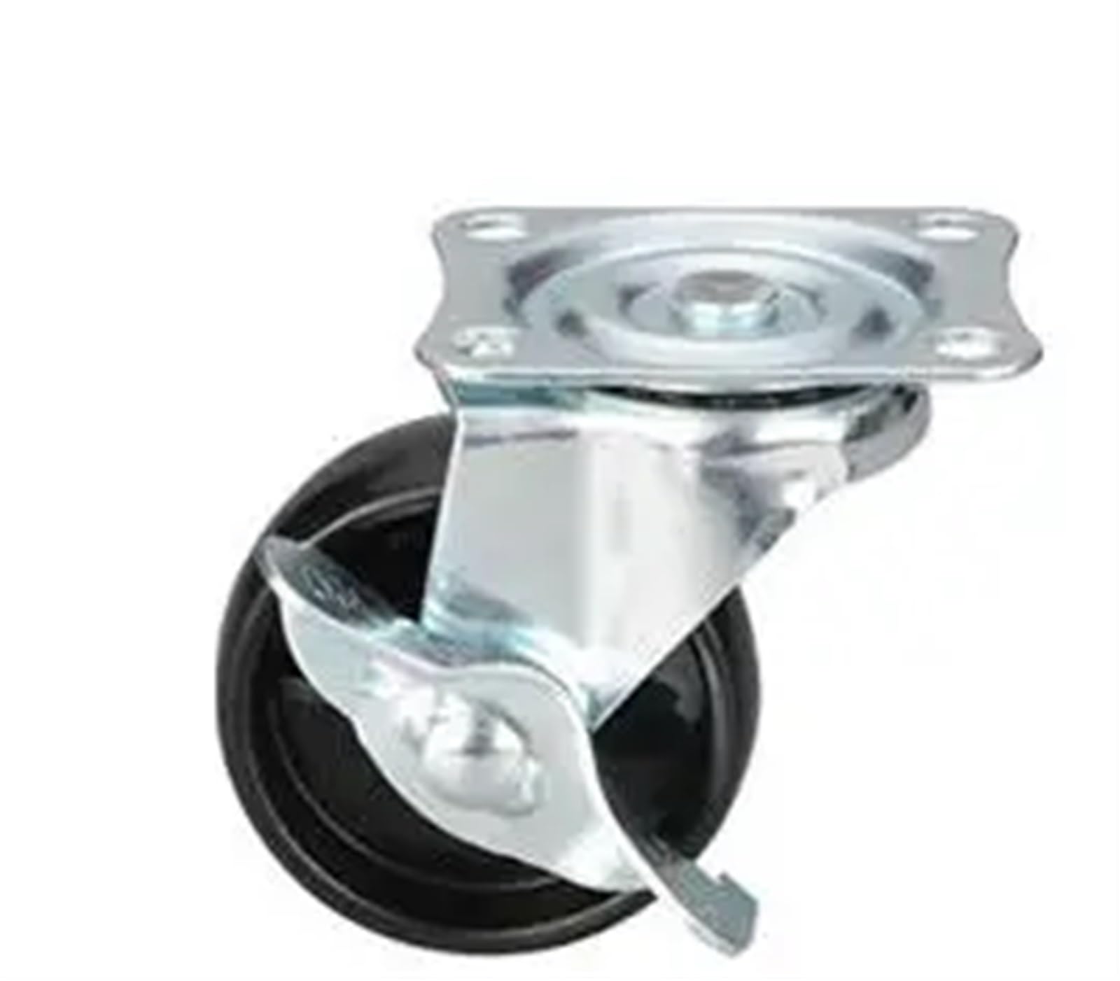 8Pcs 2-inch Nylon Universal Roller Black PP Movable Wheel Storage Rack Brake Caster(Brake Wheel)