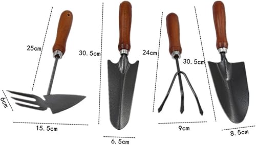Miniatura 2 de NUOBESTY 4pcs Thickened Mini Iron Shovel Garden Tool Set with Handles Planting and Weeding Spade Kit for Seedling Transplanting and Cultivating