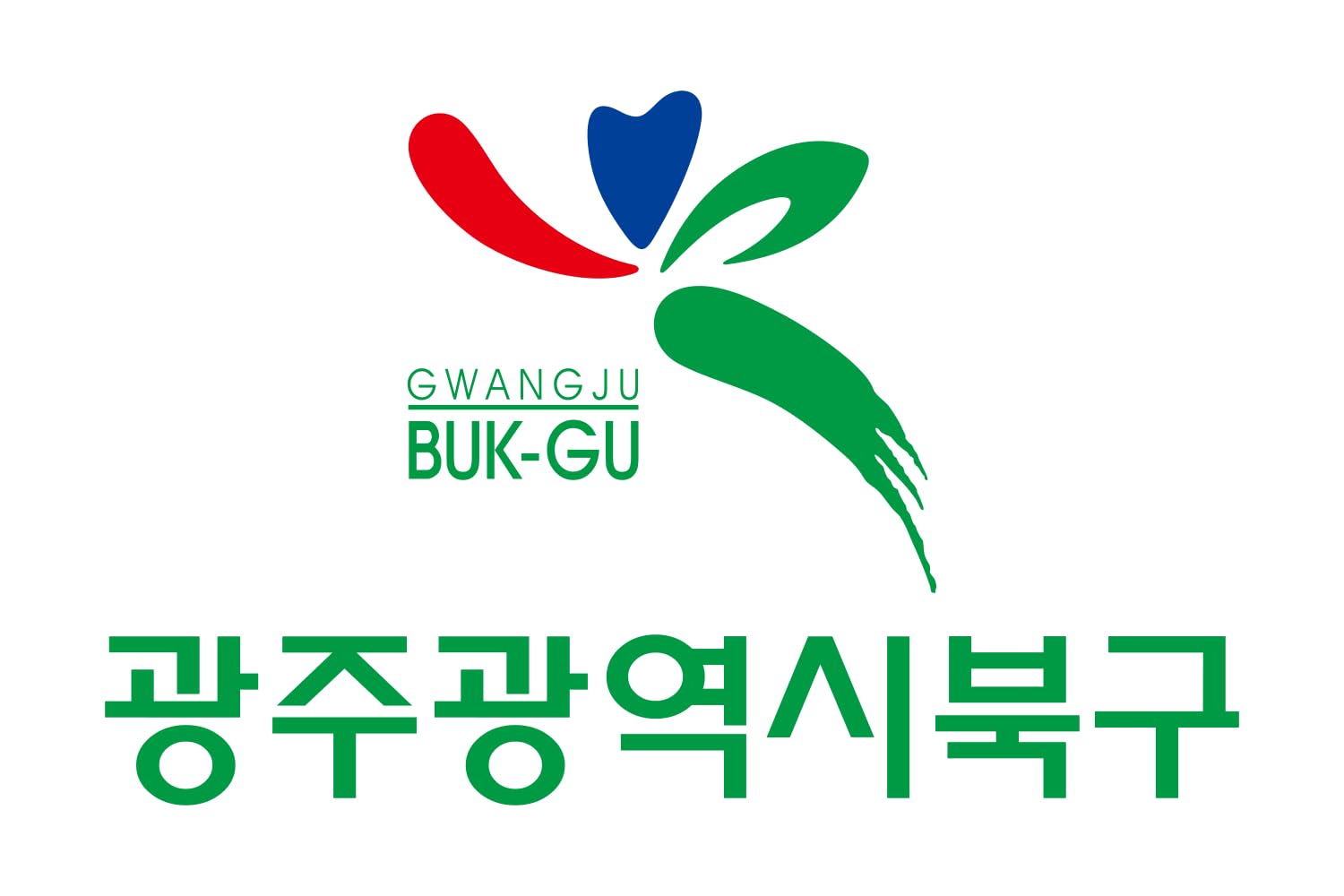 Drapeau Bukgu Gwangju grand format emblème Corée du Sud Buk District