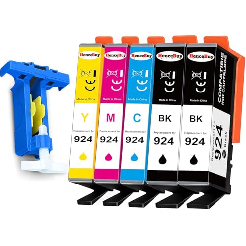 Cartouches 924 pour HP OfficeJet Pro Lot de 5 encres haute capacité sans puce