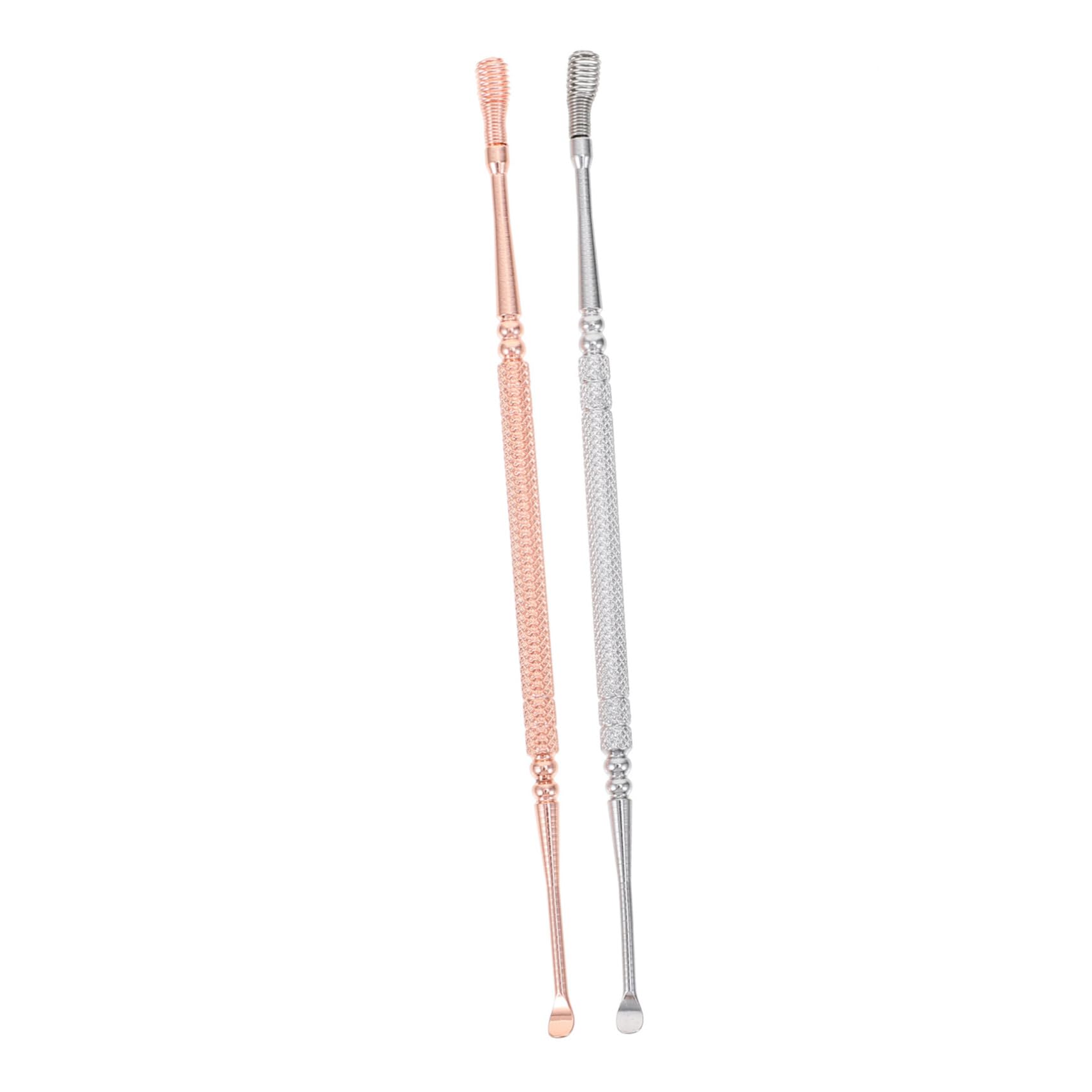 Portable Ear Cleaning Tool Dual-Head Spring for Safe Earwax Removal Durable Stainless Steel Earpicks Silver Rose Gold Easy