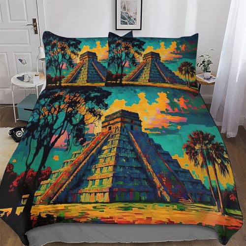 Housse de couette douce en microfibre de coton Chichen Itza lit 220x240cm - 2