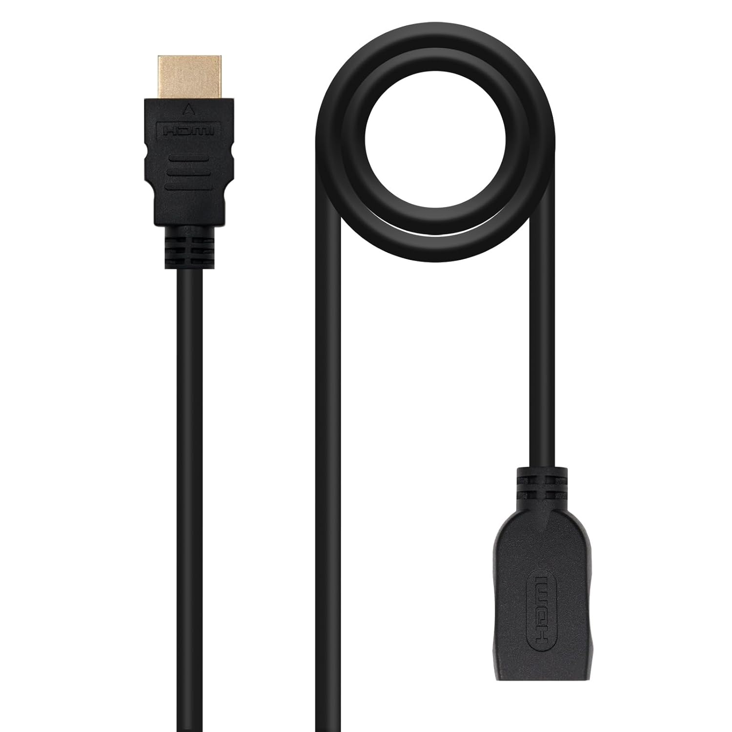 HDMI 2.0 Extension Cable Type A/M to A/H in Black with a Length of 3 Meters. Ideal for Extending The Connection Between Compatible Devices.