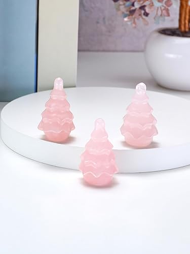 Miniatura 8 de CrystalTears Mini árbol de cristal curativo de aventurina verde tallado con piedra preciosa de Navidad, estatua de árbol de cristal de buena suerte,
