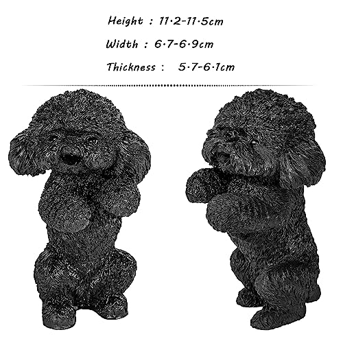 mookaitedecor Resin Cute Dog Figurine Ornament for Home Office Decor Resin Animal Gift for Dog Lover Lucky Puppy Statue Figure Collectible Desk Decor - Image 2