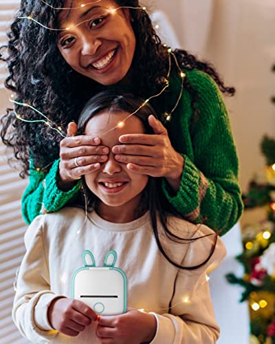 Memoqueen Mini Pocket Sticker Printer T02 Portable Bluetooth Thermal Printer With 3 Rolls Paper For Journal, Memo, Photo,Diy Scrapbook,Travel,Children Women Gifts, Compatible With Ios&Android,Green #TOP2