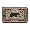 Rustic Cabin Bear Bath Mat Vintage Wild Animal Farmhouse Lodge Country Hunting Western Primitive Microfiber Memory Foam Bathroom Rug Doormat Kitchen Toilet Floor Rug