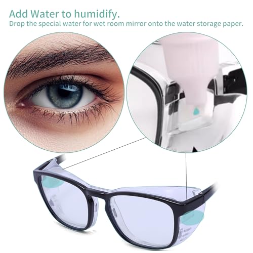 Image of Dry Eyes Relief Eyeglasses, Blue Light Blocking, Moisture Chamber Glasses , Computer Reading /Gaming /TV /Phones Glasses for Men / Women, Anti Eyestrain for Large Frame (Black)