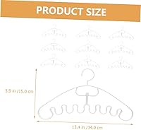 Vista 5 de CHILDWEET Jean Hanger - Percha para bufandas, 10 piezas, ondulada, PP, color blanco, antideslizante, estante de secado para rotar, ganchos