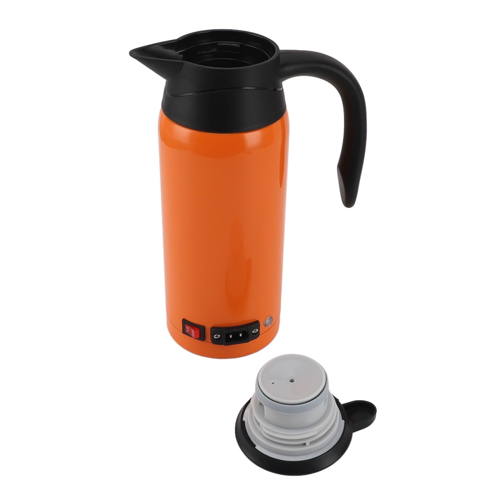 Generic Hervidor Eléctrico para Coche, Calentador de Agua de Acero Inoxidable de Ebullición Rápida de 800ml para Coches, Camiones, Diseño Duradero