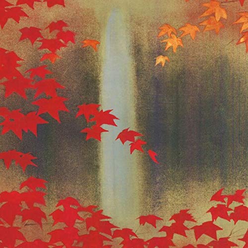 Amazon.co.jp: 川端龍子『滝に紅葉』高精彩工芸画+手彩 風景画 自然
