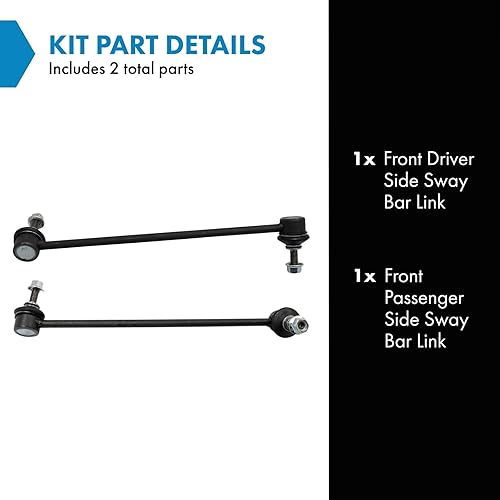 Miniatura 2 de TRQ Juego de 2 pares de barra estabilizadora de suspensión delantera LH RH compatible con F30 M Sport Nuevo