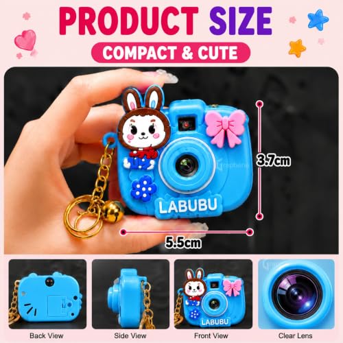 Image of GRAPHENE Cartoon Camera Projection Real Charm Multicolor Key Chain Projector Toy Cute Bell Keyring 5-10 Years Kids Boys Girls Birthday Kitty Return Gifts School Hand Bags Key Ring (Pack of 12)