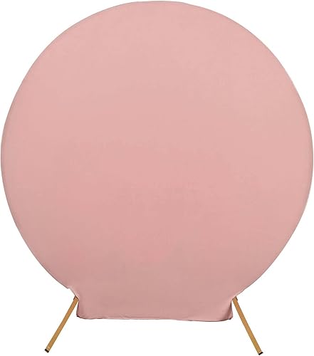 Miniatura 6 de Efavormart - Cubierta de fondo redonda de elastano para arco de boda, 7.5 pies, color rosa polvoriento, mate, ajuste personalizado, cubierta de arco