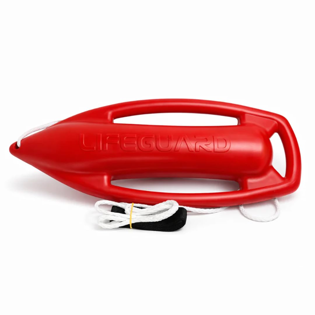 LIFEGUARD Italia Baywatch Rescue Can Salvagente Professionale da Bagnino con Fune e Maniglie