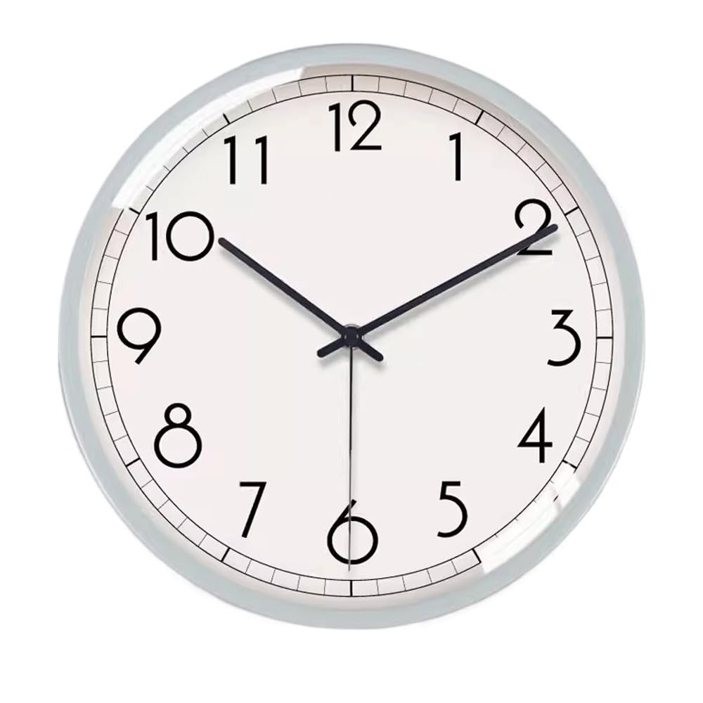 Aioneer Wall Clock Silent And Simple Wall Clock Suitable For The Living Room, Fashionable Home, For, Study And Bedroom-Light Green-14inches