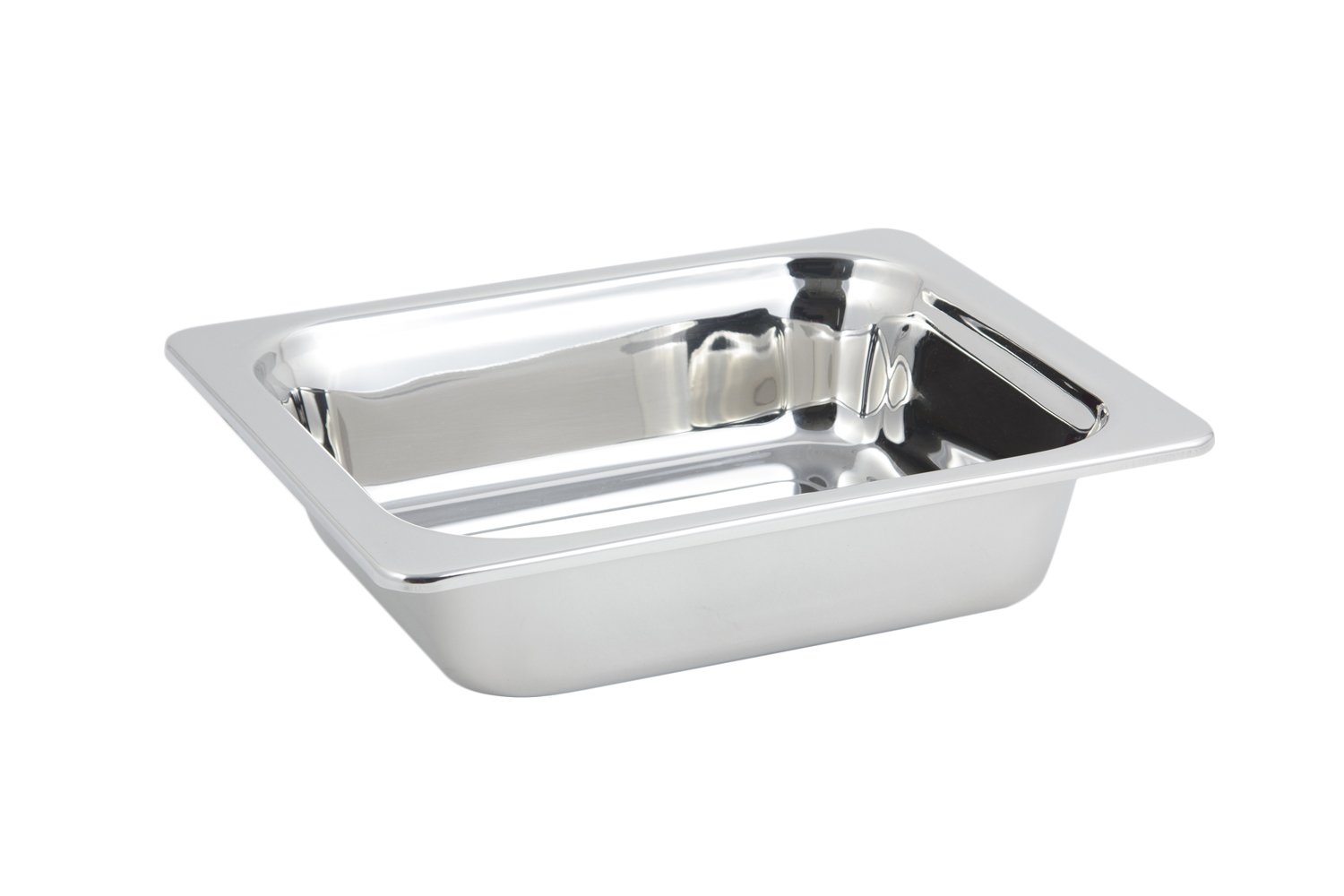 Stainless Steel Rectangle Half Size Food Pan by Bon Chef – 3 Quarts, Stainless Steel, Metal, Model 5209