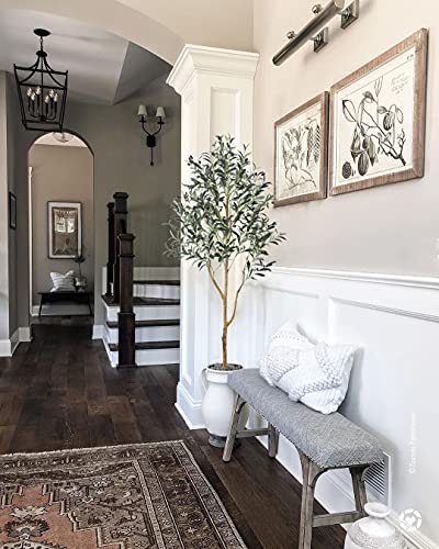 Phimos Artificial Olive Tree Tall Fake Potted Olive Silk Tree With Planter Large Faux Olive Branches And Fruits Artificial Tree For Modern Home Office Living Room Floor Decor Indoor (5.24Ft) #TOP5