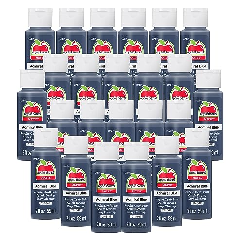Image of Apple Barrel Acrylic Paint in Assorted Colors (2 oz), 21484, Admiral Blue (Pack of 24)