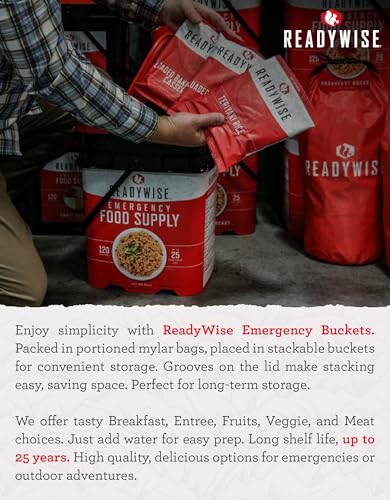 Image of READYWISE Emergency Food Survival Supply Coffee Bucket, 360 Servings