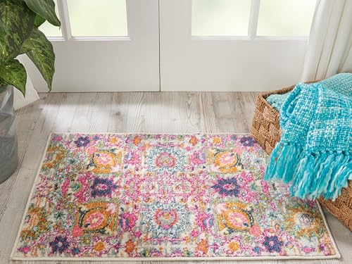 Nourison Home Passion Silver 1'10" x 2'10" Area Rug - Easy Clean, Non Shedding, Bed Room, Living Room, Dining Room, Kitchen (2' x 3')