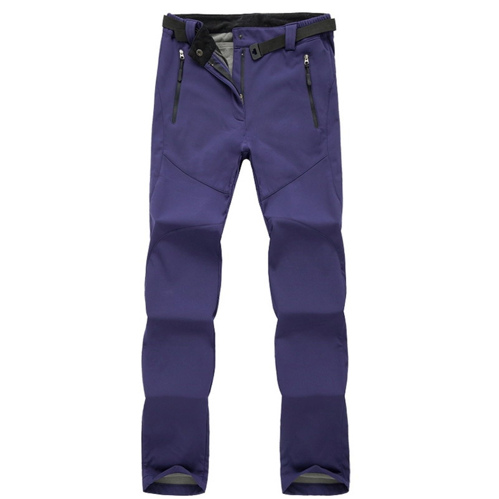 Pantalones Trekking Mujer Senderismo Trekking esquí Impermeable Mujer Pantalones Invierno al Aire Libre Grueso Polar Softshell Deportivos(Dark Purple,Asian M)