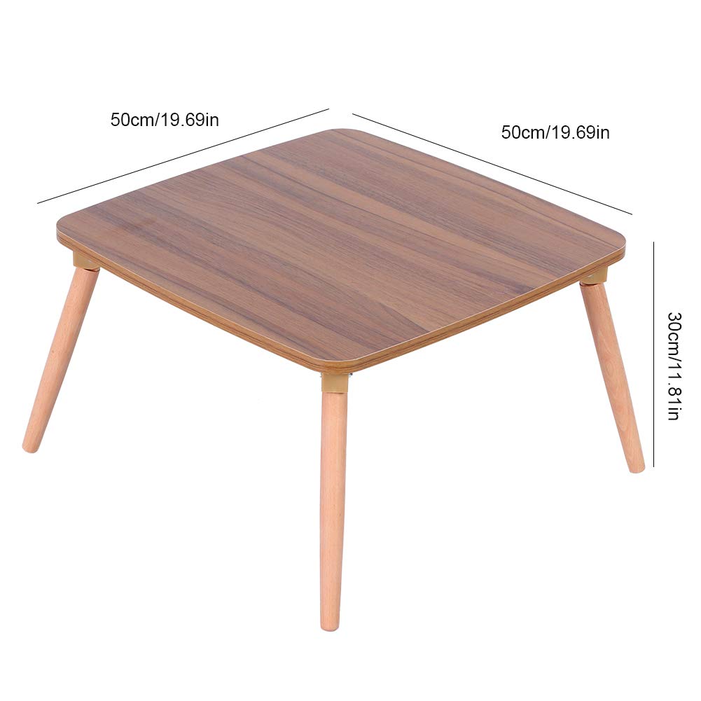 Cocoarm Składany Stolik Nocny Stolik na Laptopa Deska do Nauki z Drewna Bukowego 50 X 50 X 30 Cm Biurko do Nauki ze składaną konstrukcją Obciążenie 30 Kg dla Rozkładanej Sofy Sofa Wykusz Czytelnia