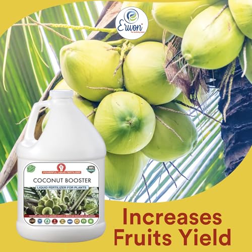 Image of Erwon Coconut Booster Liquid Fertilizer Premium Essential Powerful Liquid Fertilizer for the Best Growth of Coconut Plants with Fruiting Nutrients and Charged Micro-organism. (500 ml)